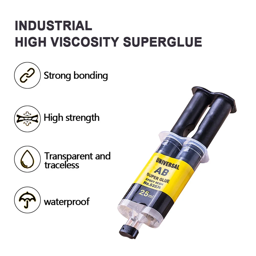 1-20PCS 4ML/25ML 에폭시 수지 액체 AB 접착제 플라스틱 나무 강력한 빠른 건조 접착제 접착제 방수 금속 수리 접착제