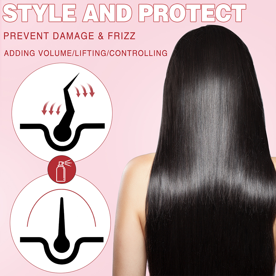 Spray de proteção térmica para cabelo, soro protetor de calor, protege os cabelos dos UV danificados, hidratante, condicionador de cuidados capilares para mulheres