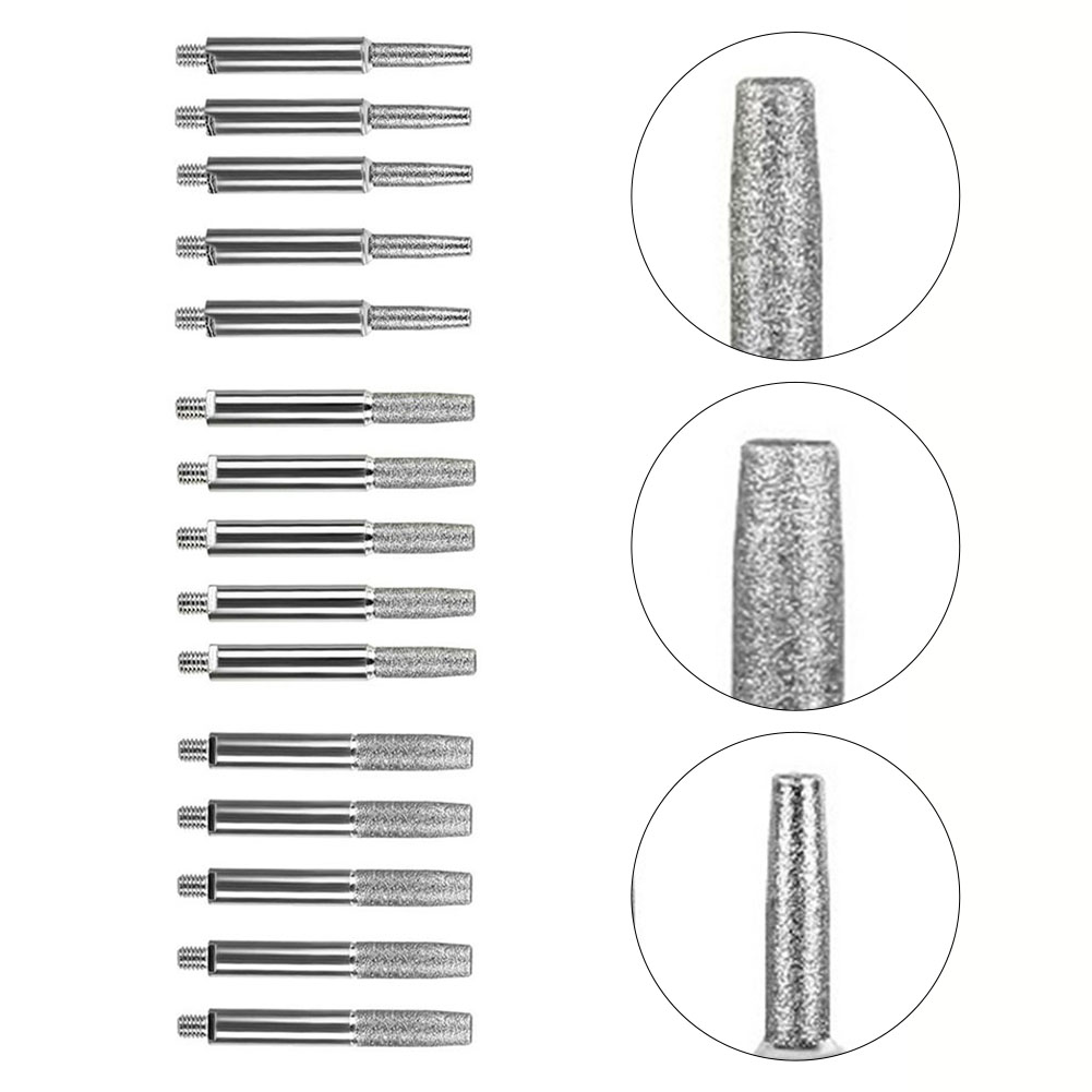5 sztuk diamentowa cylindryczna ostrzałka do pił łańcuchowych 4/4.8/5.5mm głowica szlifierska do korby ręcznej piła łańcuchowa do ostrzenia łańcucha Jig