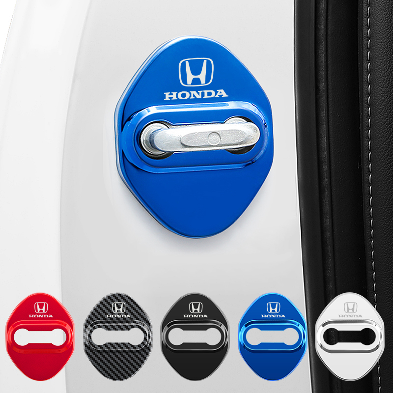 4 ชิ้น/เซ็ตแฟชั่นสแตนเลสรถประตูล็อคป้องกันสําหรับ Honda Odyssey Spirior CR-V Civic HR-V City Accord