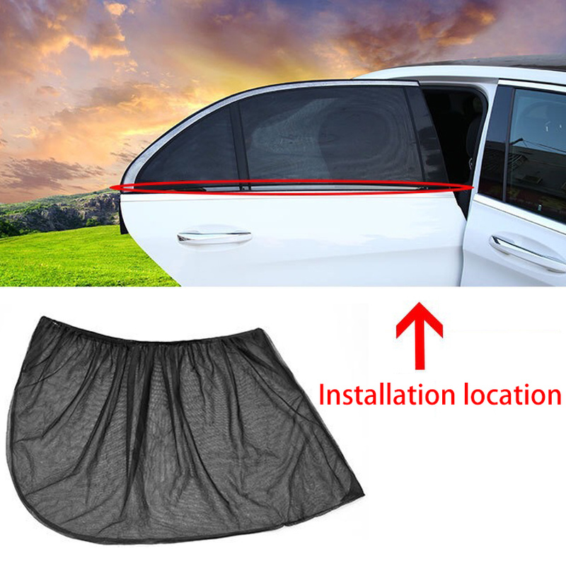 Accesorios universales de estilo de coche, cortina parasol para ventana lateral, cubierta para ventana trasera, protección UV, visera protectora