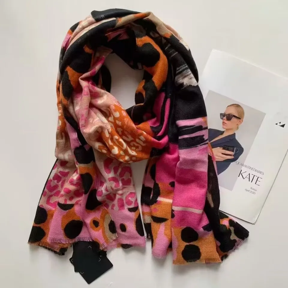 Original foreign trade order: Italian leopard print zebra patchwork long shawl scarf