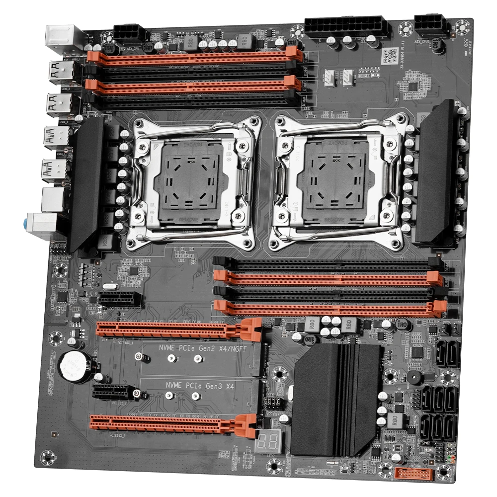 SOYO X99 Двухпроцессорная материнская плата Intel Xeon E5 2680 V4 CPU*2 и 32 ГБ DDR4 (4*8 ГБ) NVME M.2 для настольного ПК