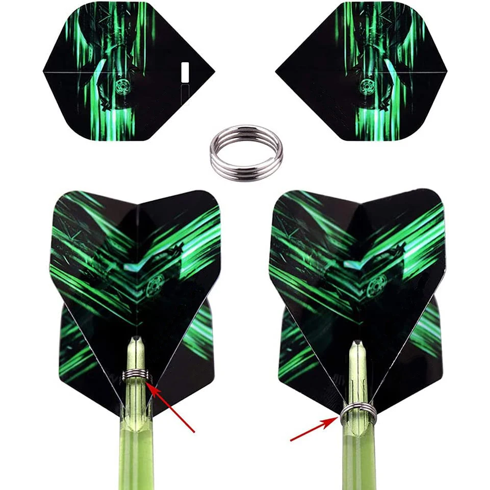 1pc profissional dardo vôo perfurador dardo asa buraco perfurador com 50 pçs dardo asa fixa o anel dardos retentor acessórios