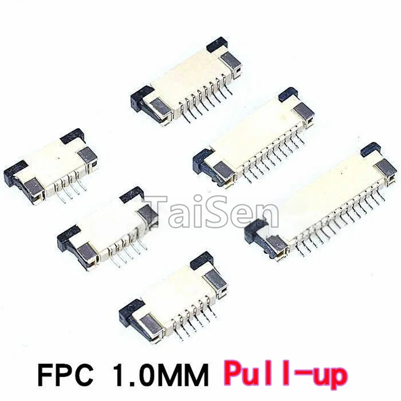 10PCS 1.0MM FPC Slide Connector 4P 6/8/10/12/14/16/20/24/30P Pull-up Pull-down Flip-down connection