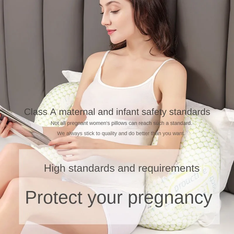 Pregnant Women's Waist Pillow New Soft and Multifunctional Side Sleep Pure Cotton Pillow for Abdominal Support During Pregnancy