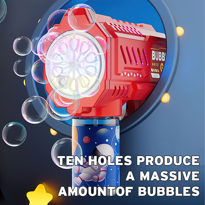 Jouet de soufflage de bulles spatial entièrement automatique, pistolet à bulles d'extérieur, Machine à bulles, cadeau de vacances, jouet (sans bulle d'eau)