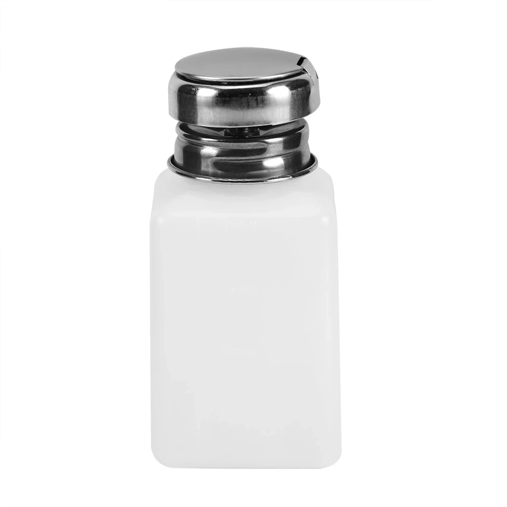 200ML Portable Press Empty Refillable Bottle Liquid Alcohol Pump UV Gel Nail Polish Cleaner Acetone Water Remover Dispenser