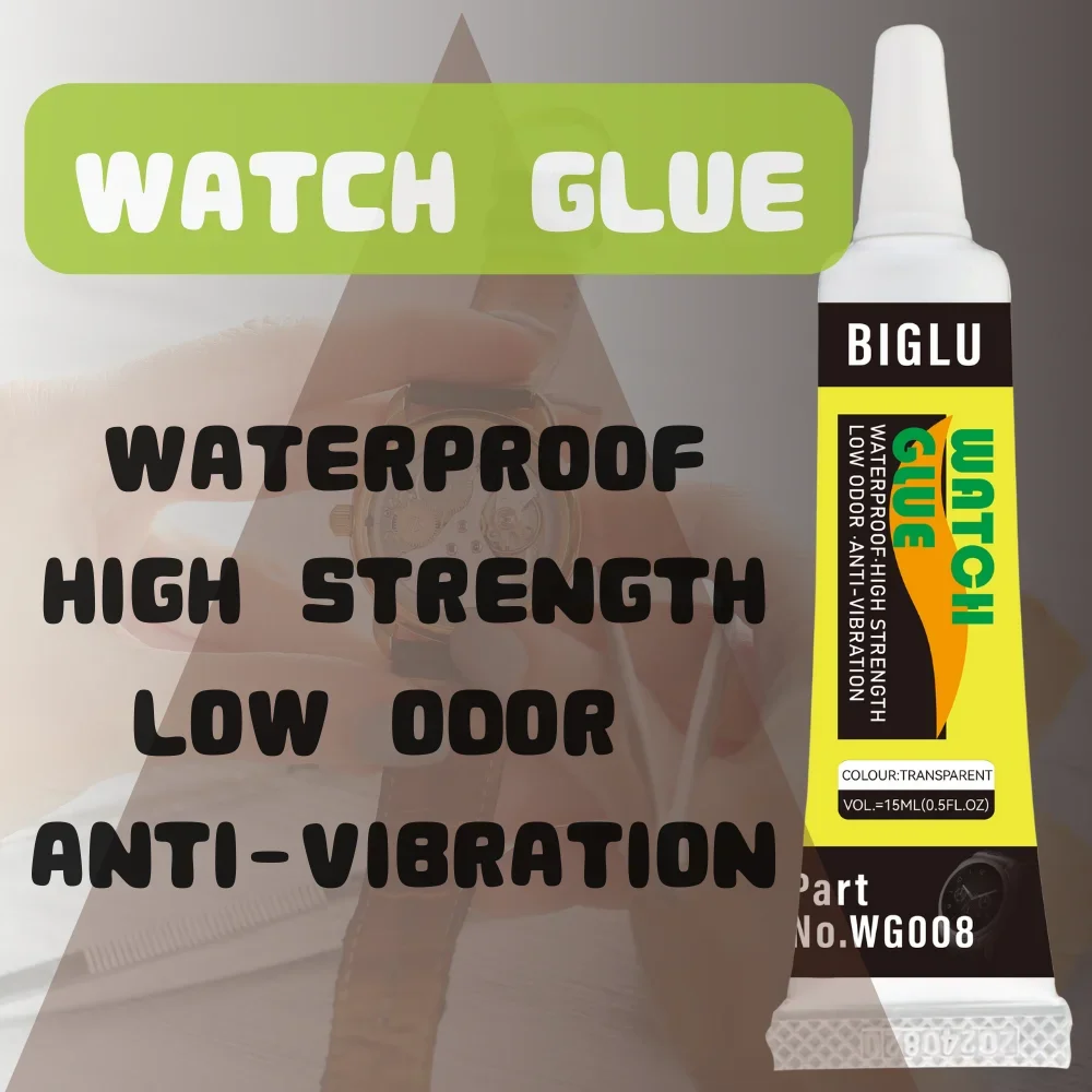 BIGLU นาฬิกากาวโปร่งใสกันน้ํา Soft Repair ซีลแก้วโลหะเครื่องประดับ DIY กรอบเข็มกาว Outlet 15ML
