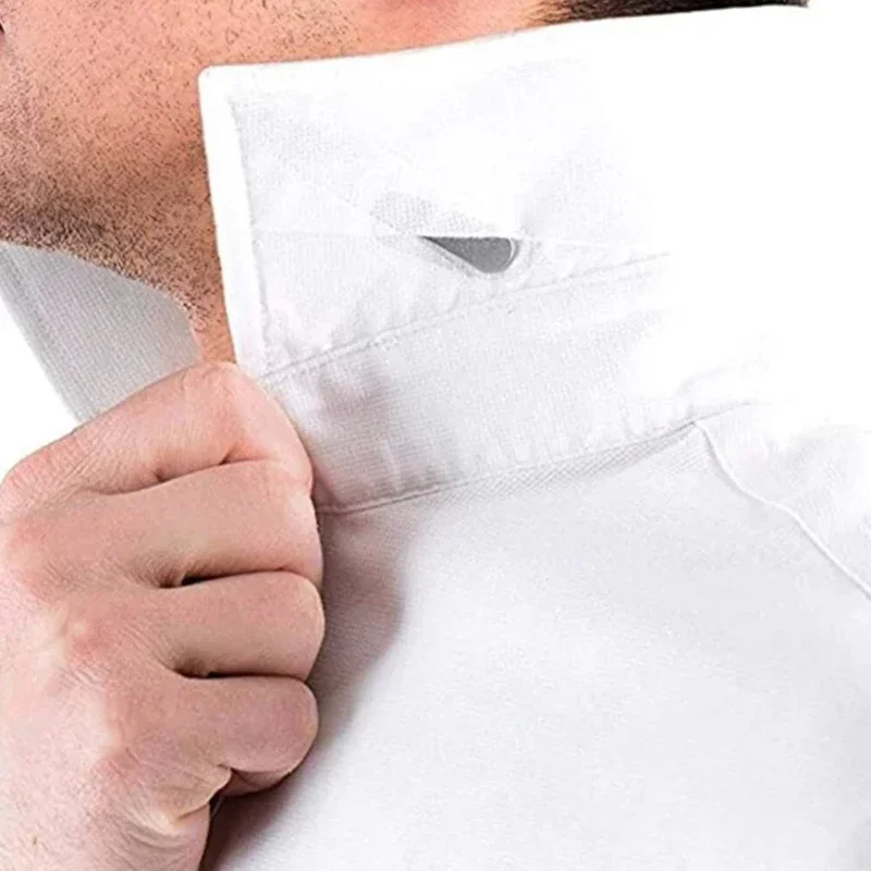 3 pares de colar de aço inoxidável permanece para homem colar suporte de negócios presente camisa osso rigonfor inserções jóias fixas com caixa