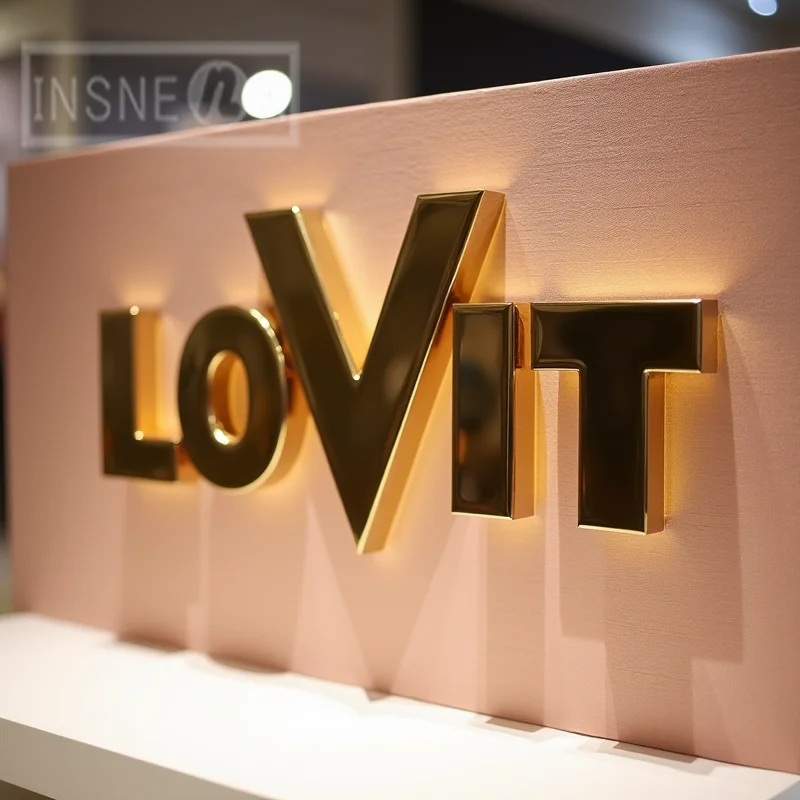 Custom 3D Metal LED Backlit Letters Sign For Outdoor Business Storefront Waterproof Advertising Display