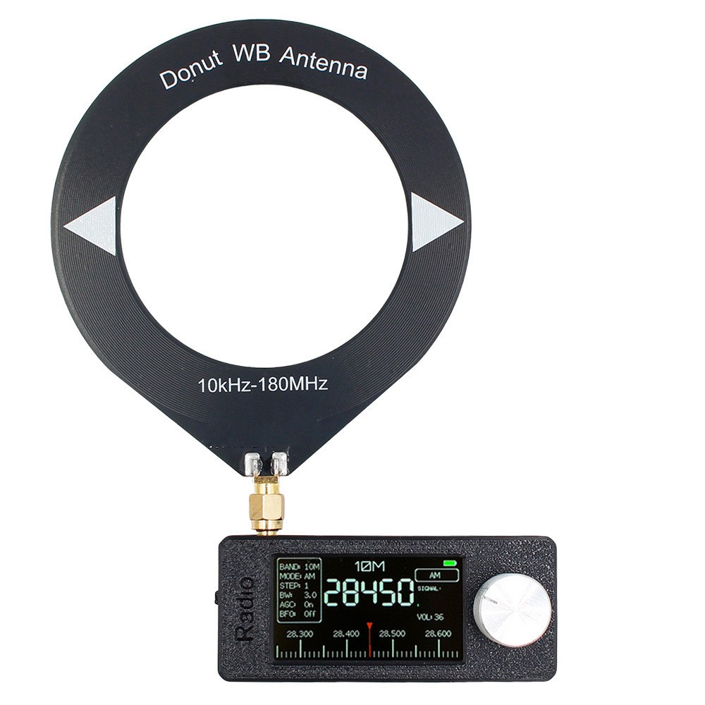 SI4732 OLED 0,5–108 MHz LSB USB AM FM LSB USB AM FM Pocket Mini tragbarer Radioempfänger + Antenne