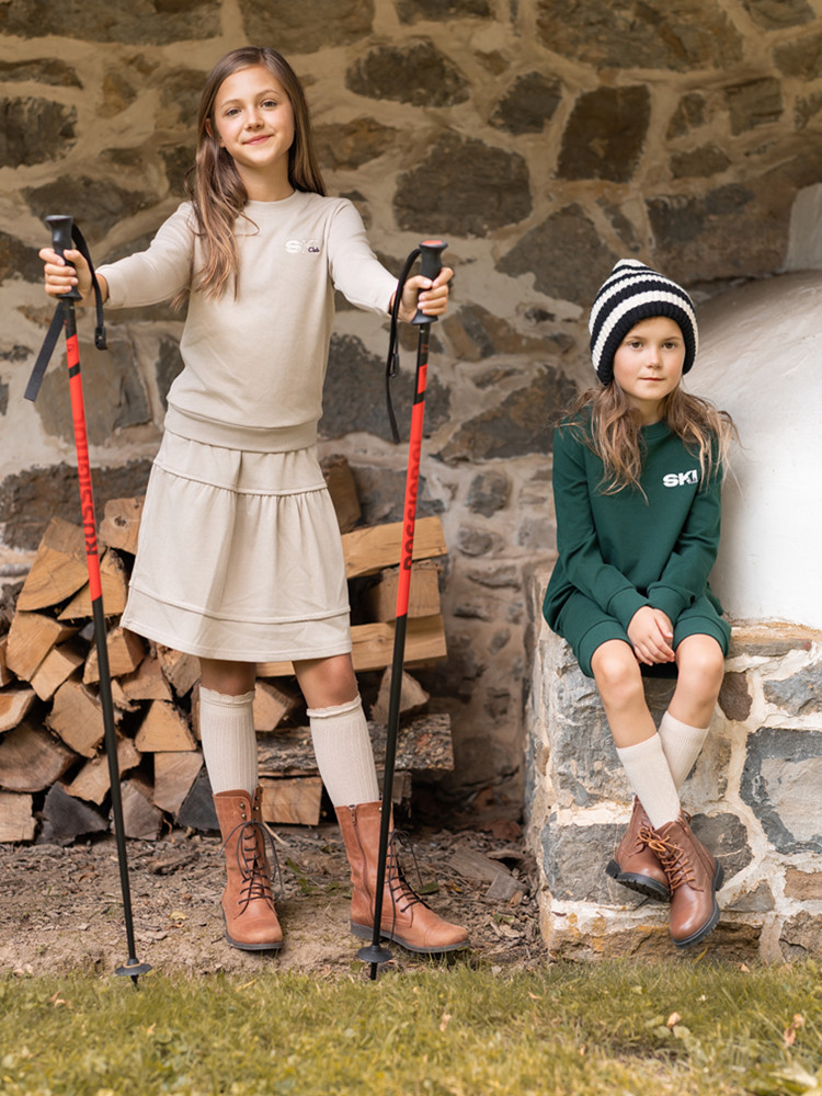 AP 2025 AW スキーコレクション キッズ 男の子 女の子 コットン カジュアル 刺繍 レタープリント スポーティ ファミリーお揃い服 ドレスセット シャツ