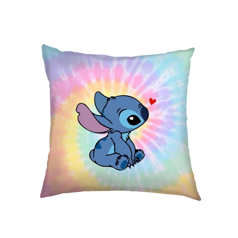 Figura anime Disney Stitch Federa con stampa fronte-retro Kawaii Stitch Federa per cuscino Camera dei bambini Decorazione d'interni Regali