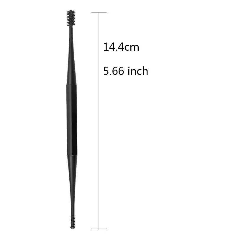 Dubbele siliconen zachte kop roterende schroef Earpick Ear Picking Tool Massage Oorreiniger Earscoop Rod