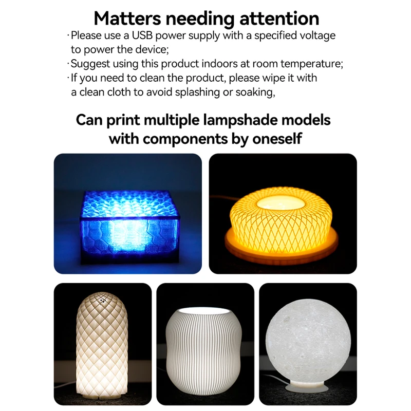 For Bambu Lab Led Lamp Kit Adjustable Light Kit Led Light Parts Hardware DIY Model white /cold/warm light Without Lamp shell 001