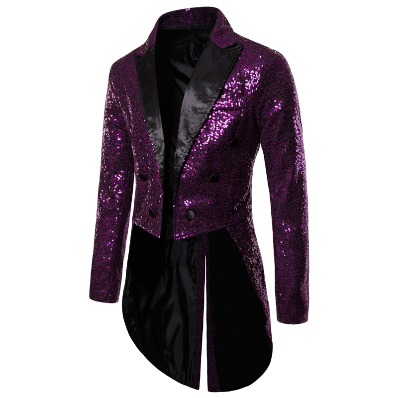 Männer Shiny Pailletten Glitter Verziert Blazer Jacke Männer Nachtclub Prom Anzug Blazer Kostüm Homme Sänger Bühne Kleidung Smoking neue