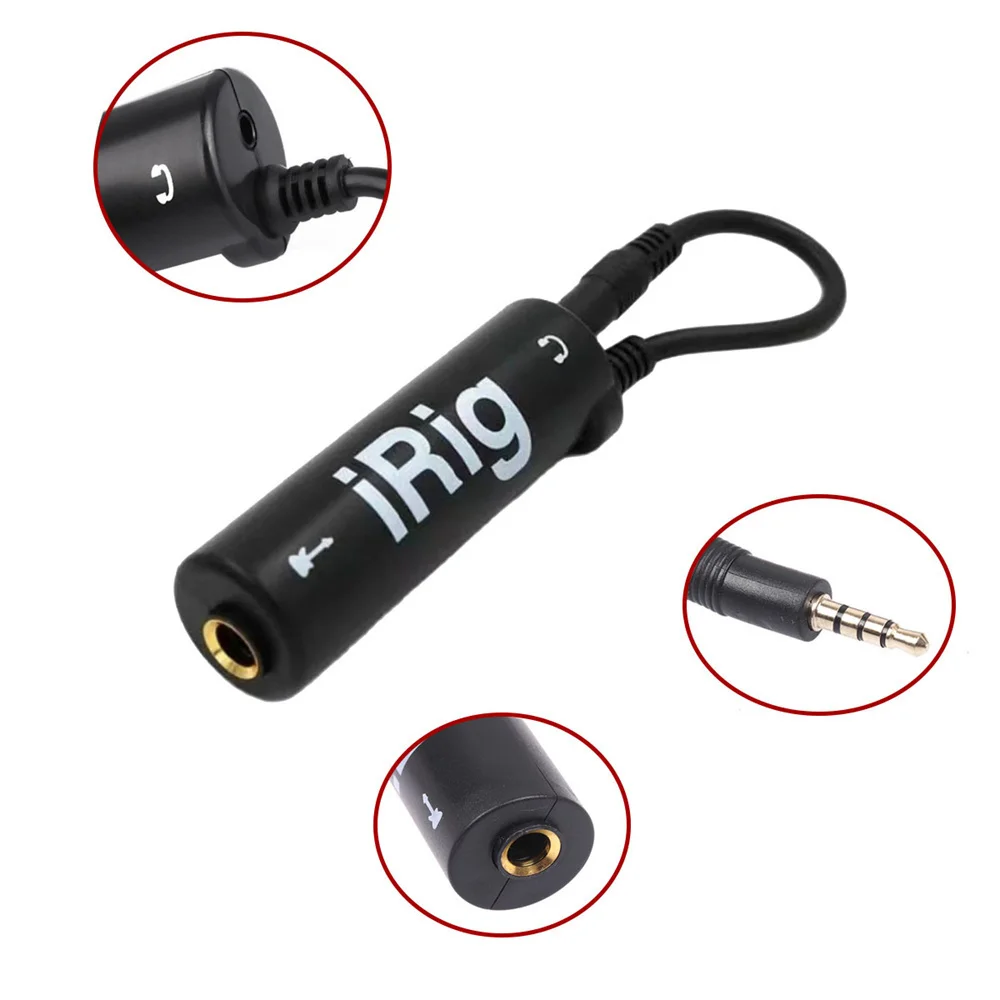 1 pc IRIG Guitar Interface Converter 3.5mm Audio Cable With Low Background Noise, High Fidelity Frosted Anti Scratch Feature