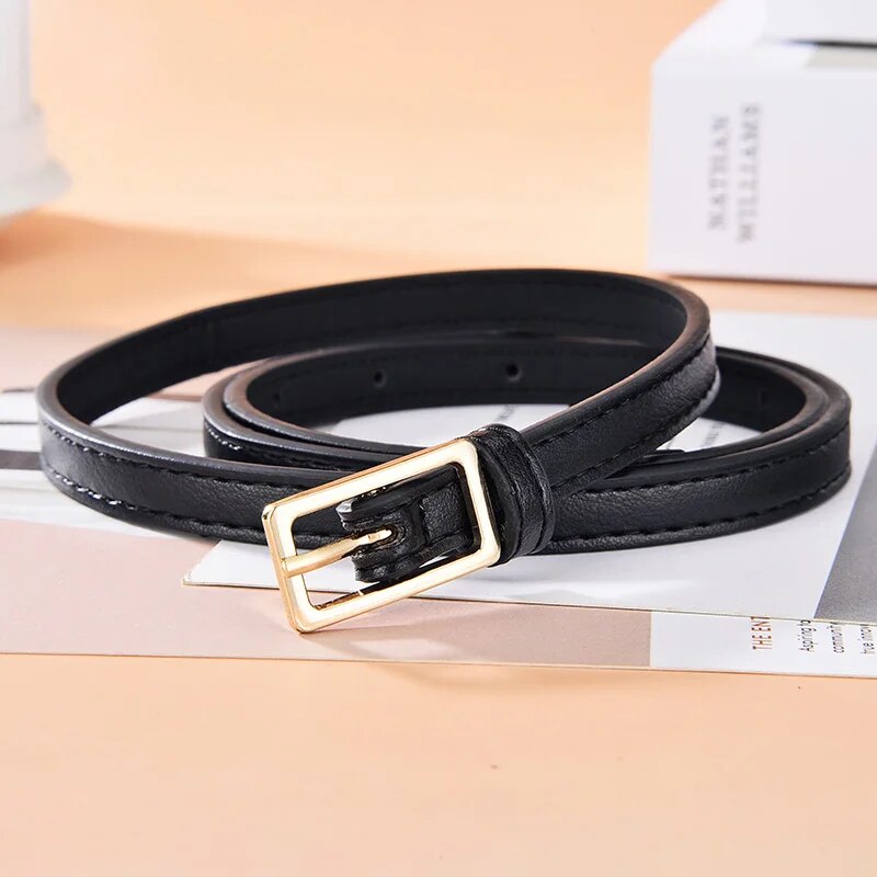 Ceinture minimaliste ChimThin pour femme, haut de gamme, authentique, décontracté, polyvalent, bouton illac, jupes, jeans, dame, environnement, nouveau