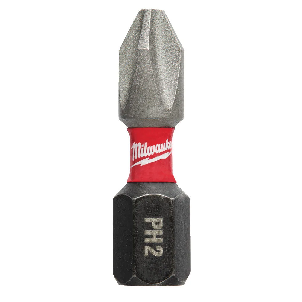 Milwaukee Original PH2 25MM Shock Wave Impact Bit Hardness Alloy Driver Head Screwdriver Wrench Screw Drill Bits Tool Attachment