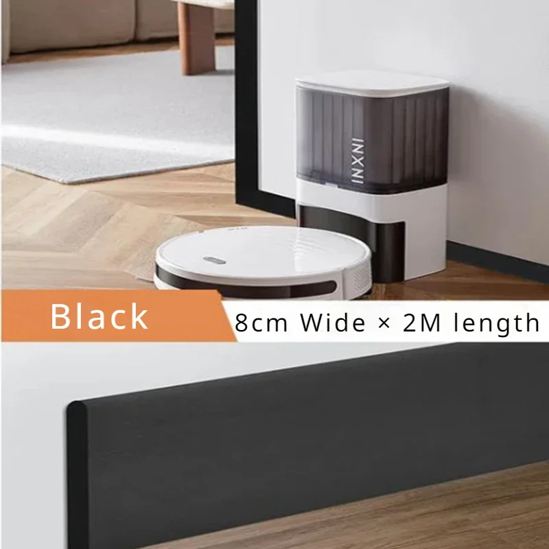 Línea de rodapié autoadhesiva impermeable, 3D pegatina de pared, decoración anticolisión engrosada, 2M