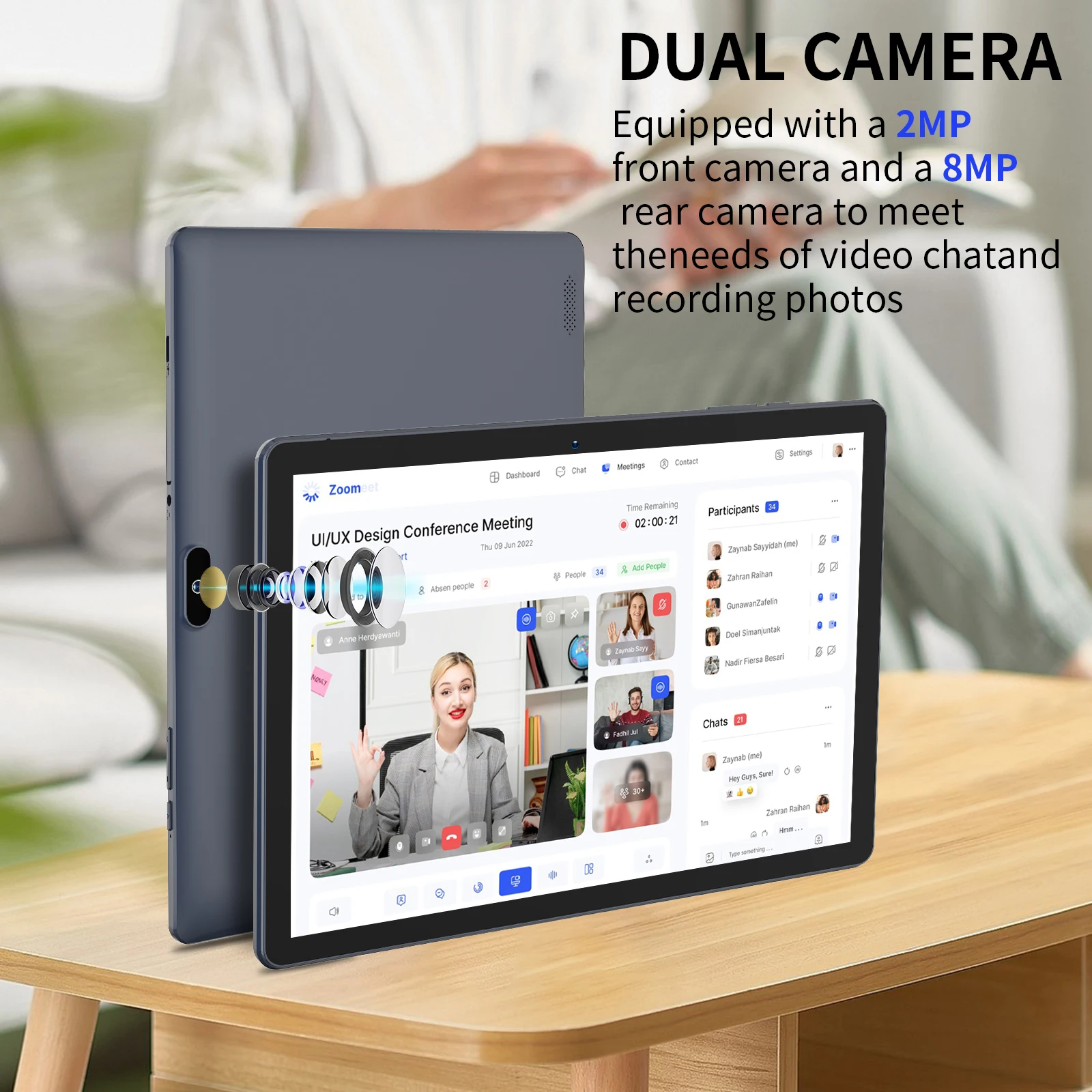 PRITOM 10,1-Zoll-Tablet-PC Android 13 4 GB (2+2 VIRTUAL)) 64 GB Quad Core Bluetooth WiFi mit 3G-SIM-Kartensteckplatz
