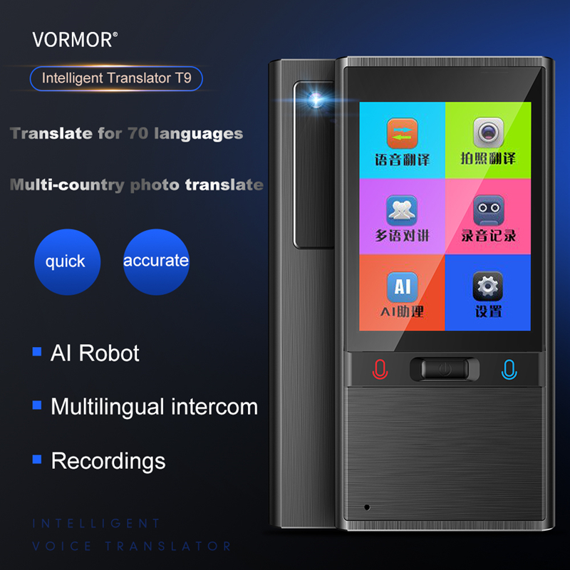 Mini traductor de voz inteligente portátil T9, productos populares, global, 70 idiomas