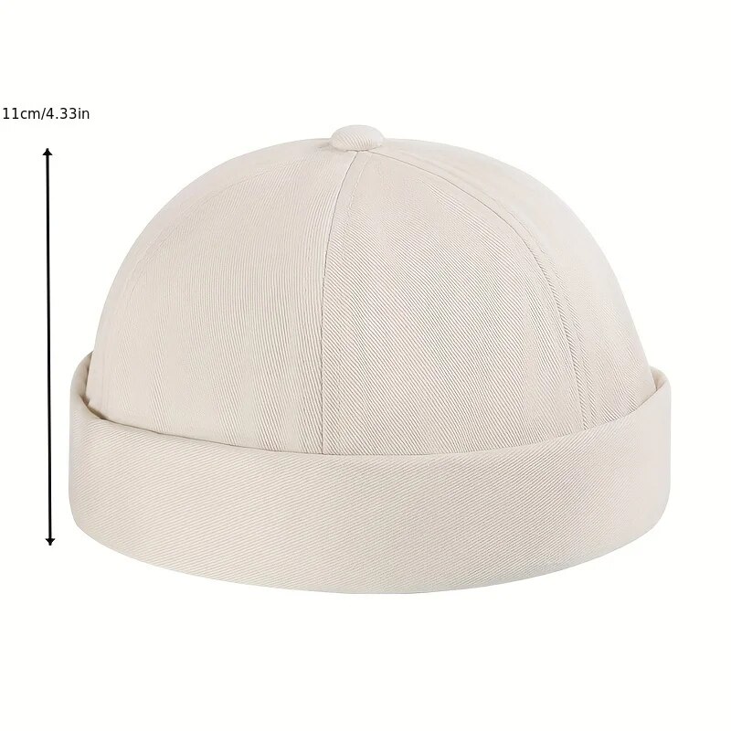 Modne czapki bez ronda w stylu Vintage czapka Dome czapki bawełniane regulowane Unisex męskie damskie czapki hip-hopowe wszechstronne Skin Cap melonowe