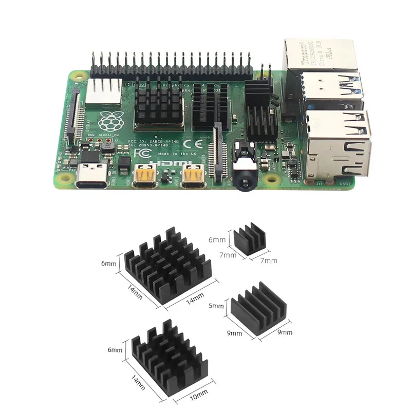 Raspberry Pi 4 Kit 8G 4G 2G 1 GB RAM + Case + Fan + Heat Sinks + Power Adapter + Video Cable Optional 32 64 GB TF Card for RPI 4