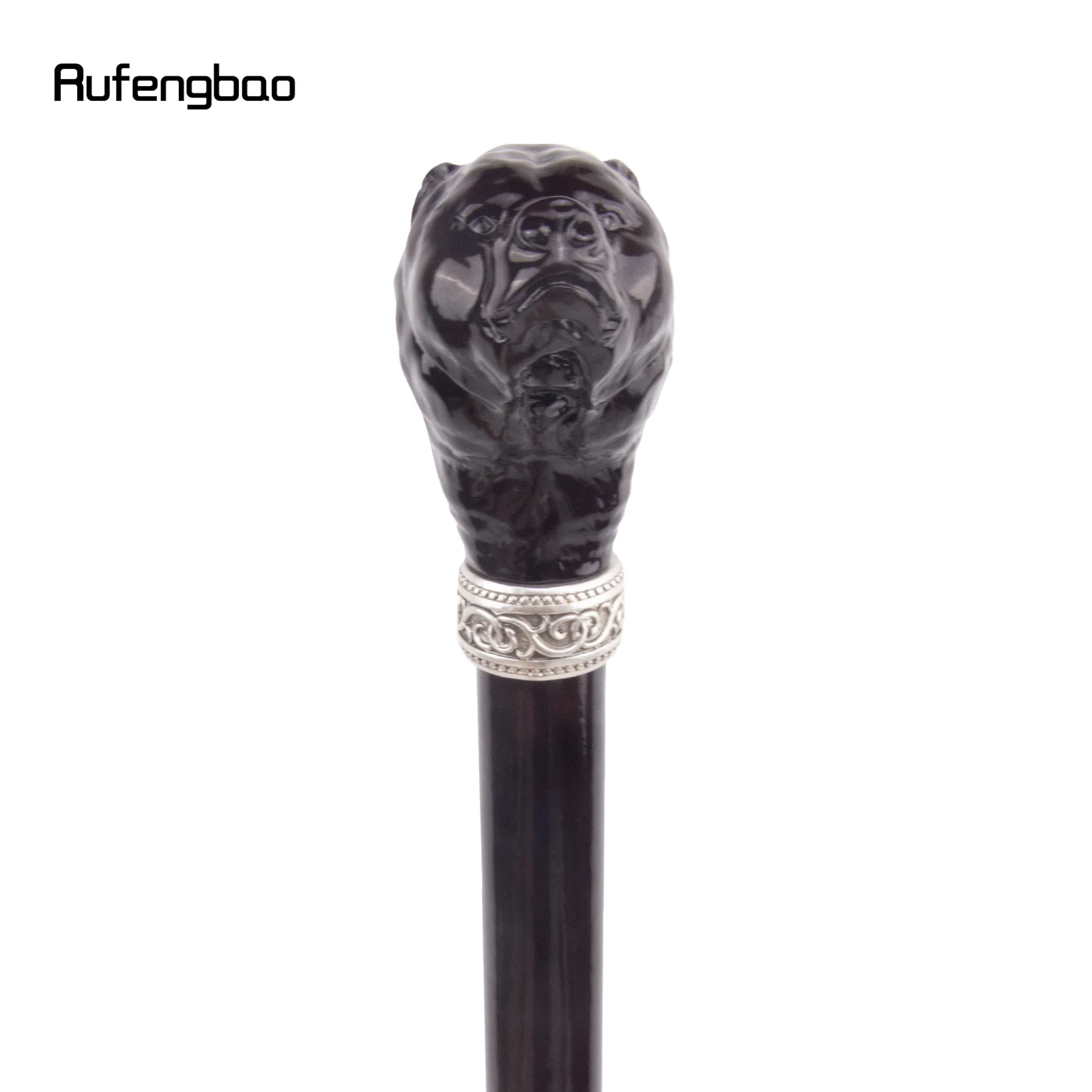 Bastão de madeira cabeça de urso marrom, Bastão decorativo Cosplay, Madeira do Dia das Bruxas, Muleta de rosto, Varinha, 93cm, Moda