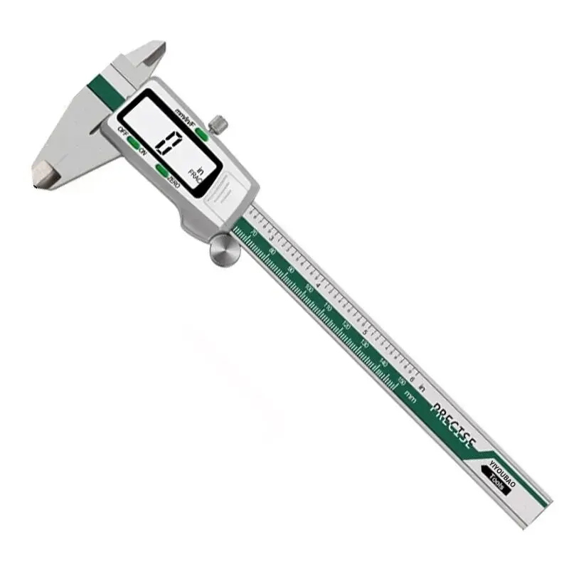 YIYOUBAO ET50 150mm Digital Caliper Fração de Aço Inoxidável/MM/Polegada 0.01mm Alta Precisão para Componentes Mecânicos Medida