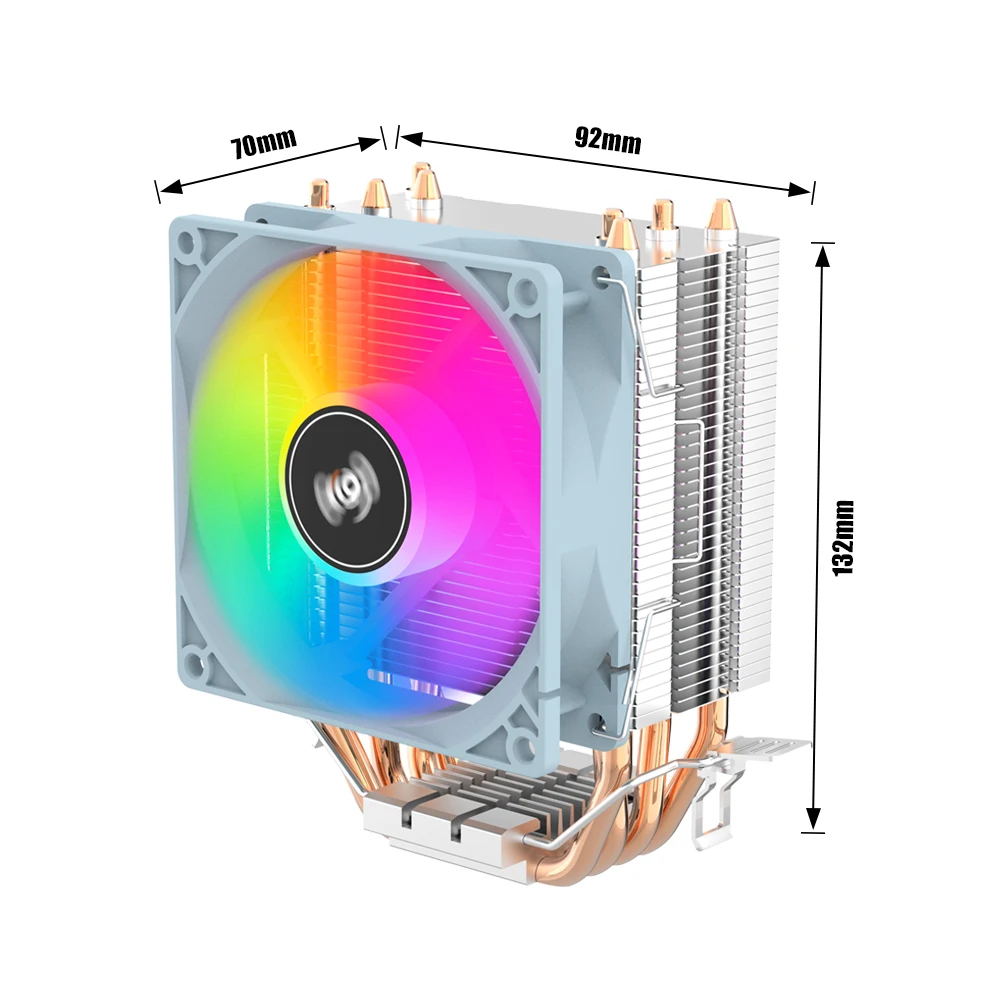 Aigo-cpu refrigerador ice400se, ventilador de refrigeração, radiador silencioso, 4 tubos de calor, Intel lga 115x, 1700, 775, 1200, amd am3, am4, am5