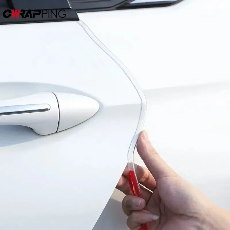 5M Car Door Protection Edge Scratch Sealing Strips Protector Transparent Auto Door Anti-collision PVC Strip for Car Accessories