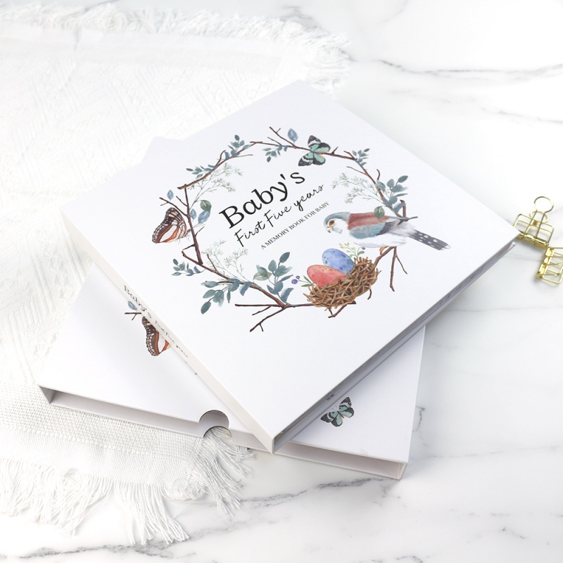 custom.custom High quality hardcover  growth journal custom first yearbook with box