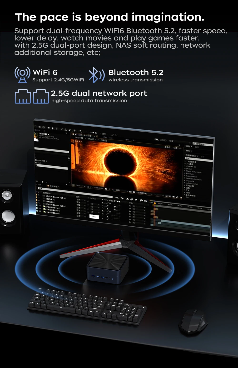 AittactXTexHoo MINI PC AMD R7 8745HS 7840HS 7735HS R5 6600H DDR5 NVMe Dual HDMI DP 4K Wifi6 WDesktop Gaming Computer
