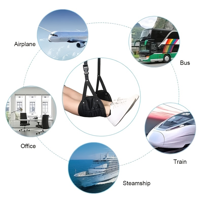 Podnóżek Podnóżek samolotowy wykonany z wysokiej jakości pianki Przenośny podnóżek podróżny Podnóżek podręczny Regulowana wysokość Podnóżek