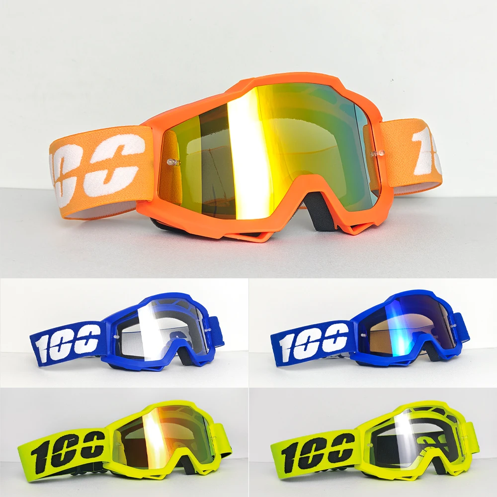 100 Gogle narciarskie i snowboardowe Okulary narciarskie Zimowe sporty na świeżym powietrzu Jazda na rowerze ATV BMX MTB Wiatroodporne Ochrona Męskie Damskie Okulary przeciwsłoneczne