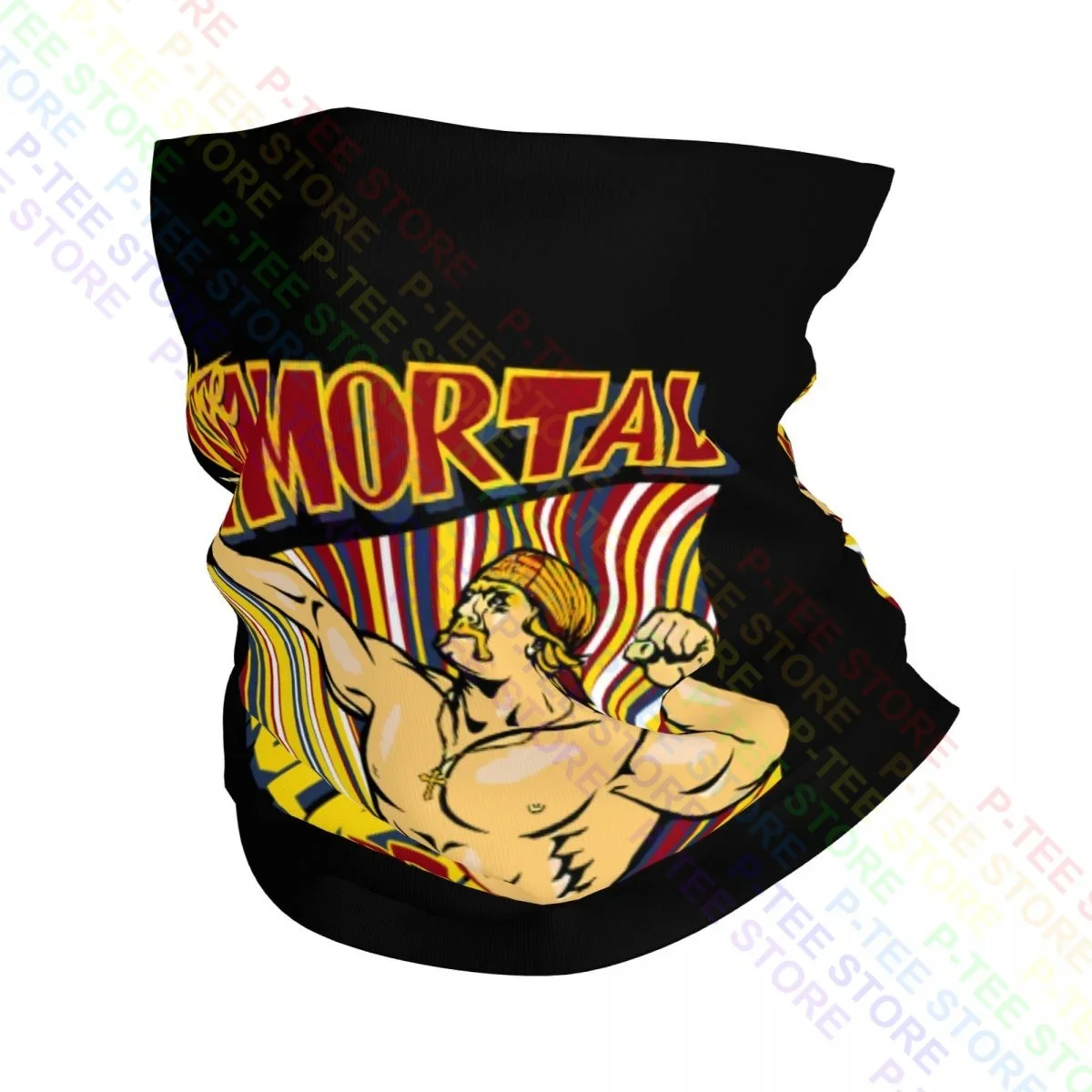 De Onsterfelijke Hulk Hogan Wwf 80S Hulkamania Halsbeenkap Bandana Sjaal Gezichtsmasker Zachte Hip Hop Buitensporten