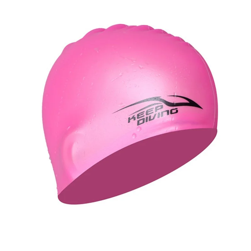 Gorro de natación de carreras de silicona, protección para los oídos, impermeable, gorro de natación de alta elasticidad