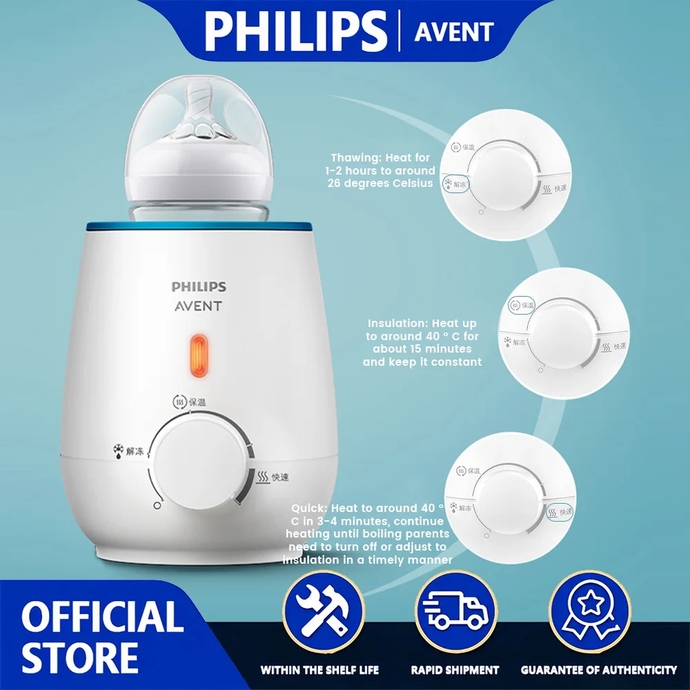 PHILIPS AVENT Aquecedor de mamadeira multifuncional Aquecedor de leite materno Controle preciso de temperatura Calor de mamadeira