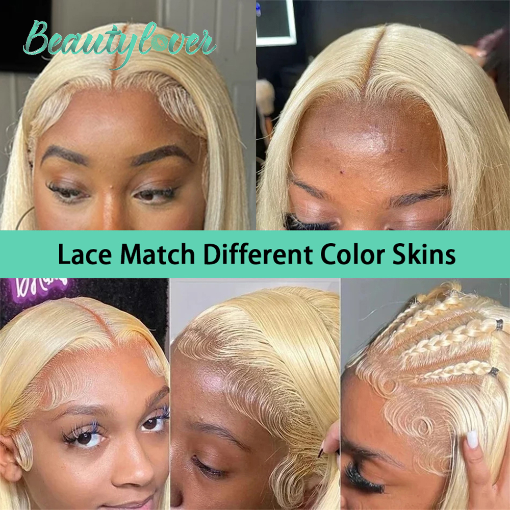 ブラジリアンレミーレースフロントクロージャー,本物のhd,ブロンド613, 13x4,13x6,4x4,5x5,ベビーヘア