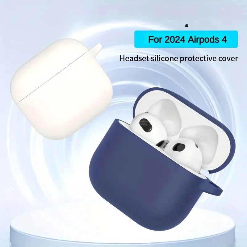 For AirPods 4th Accessories Case 2025 Soft Silicone Shockproof Protective Case For AirPod 4 with Active Noise Cancellation Cover