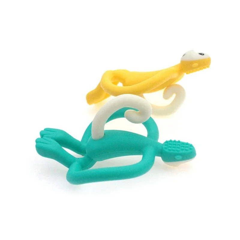1 Cái Bé Miếng Dán Silicone Mềm Dễ Thương Ngộ Nghĩnh Hình Hoạt Hình Khỉ Cho Bé MOL Giảm Đau Dụng Cụ Trẻ Em Miếng Dán Cho Bé Đồ Chơi Thức Ăn cao Cấp
