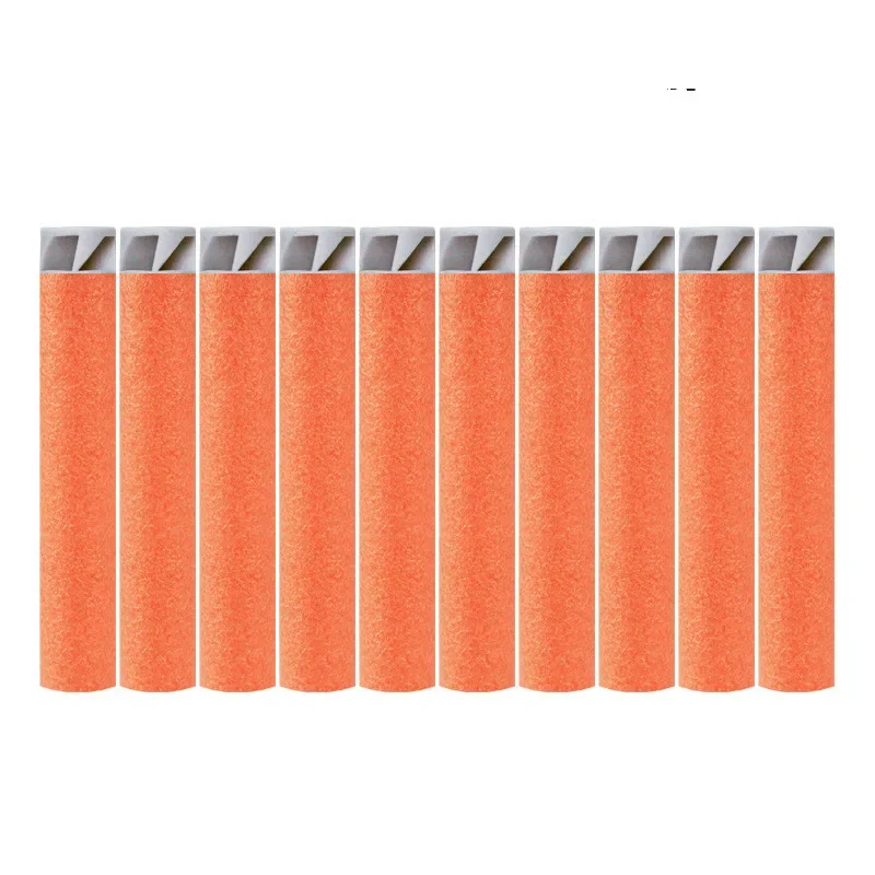 200pcs/Lot 10 Colors  Dart Refills Flat Soft Head Grey Foam Bullets for Nerf Toy Gun 7.4c*1.3cm Accustrike Series Blaster Foam