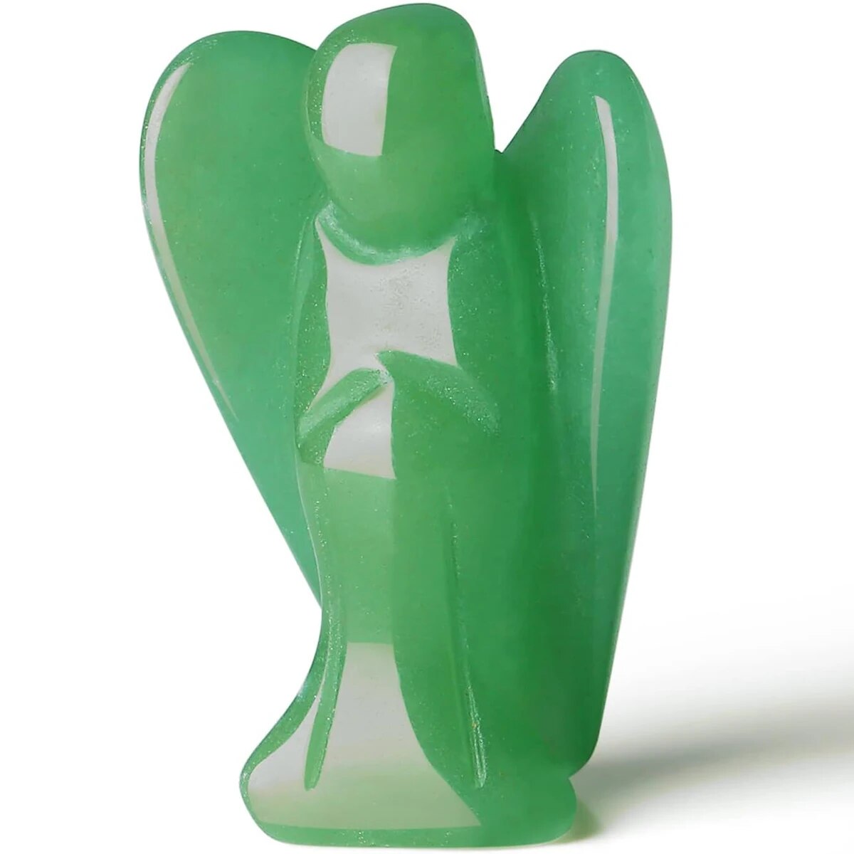 1インチ ミニクリスタル彫刻エンジェルクリスタルギフトホームデコレーション鉱物標本、裸石、ヒーリングストーン