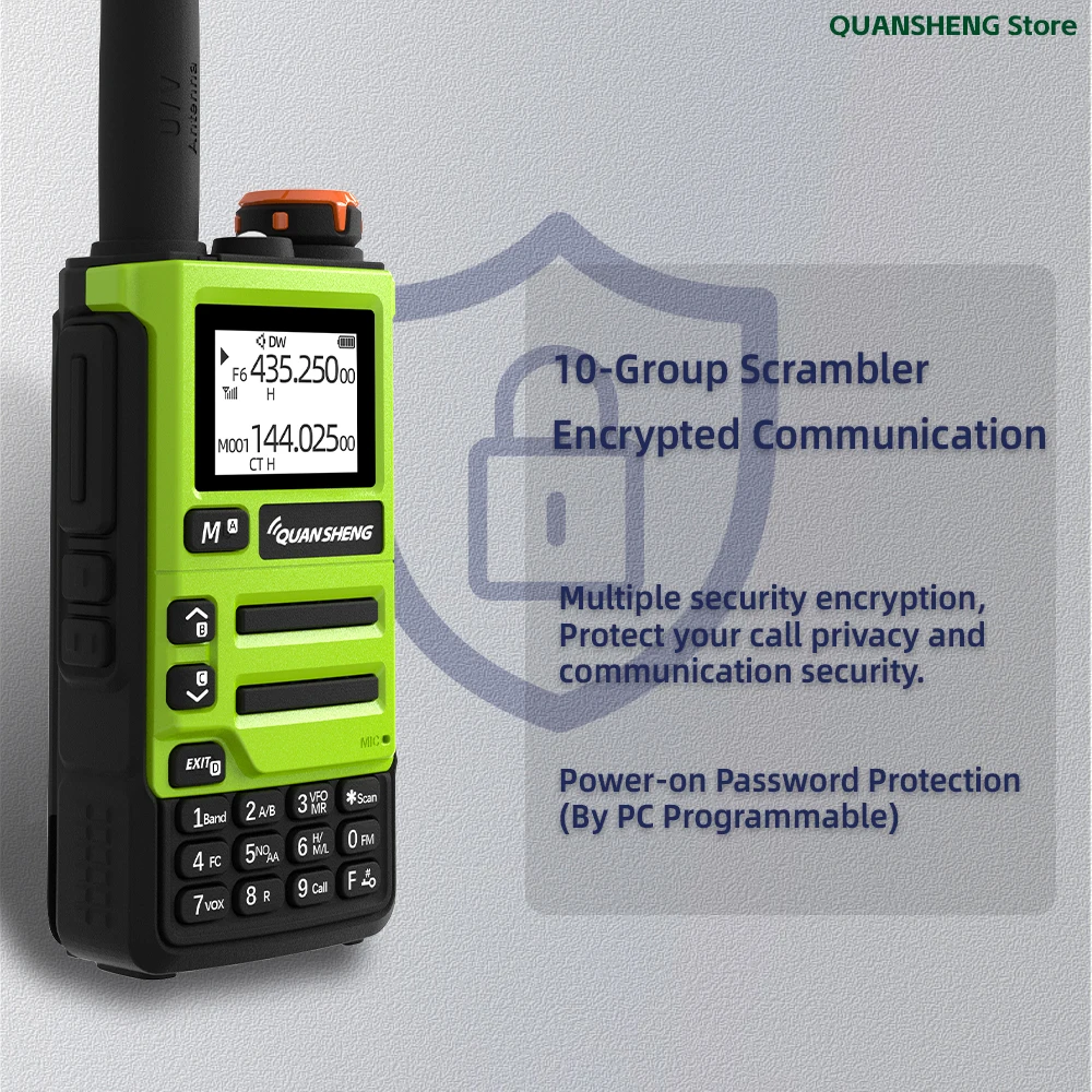 Quansheng UV K5 9 Walkie Talkie Two Way Radio Long Range Transceiver Wireless Set Ham Amateur Receiver with AM FM Communication