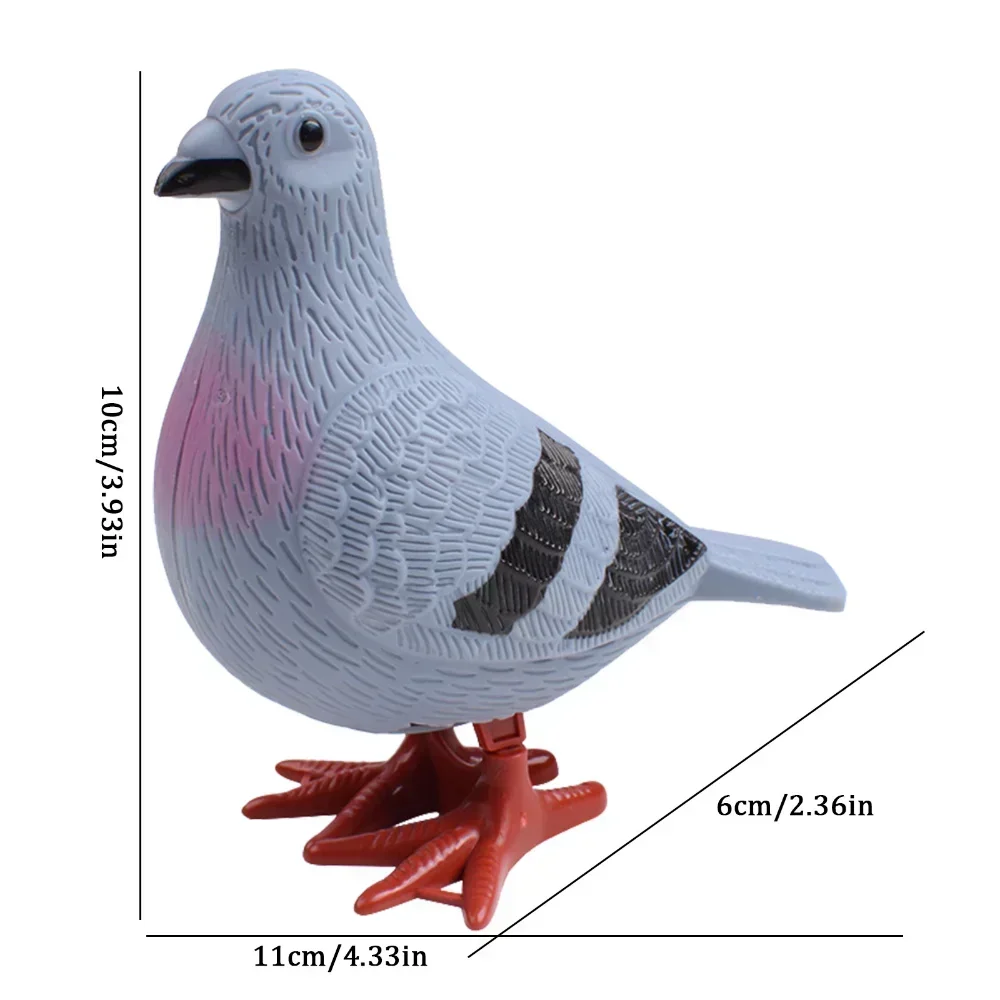 1PC Plastic Clockwork Wind Up Toy Cute Jumping Pigeon Clockwork Kid Boy Girl Simulation Animal Jumping Clockwork Gift
