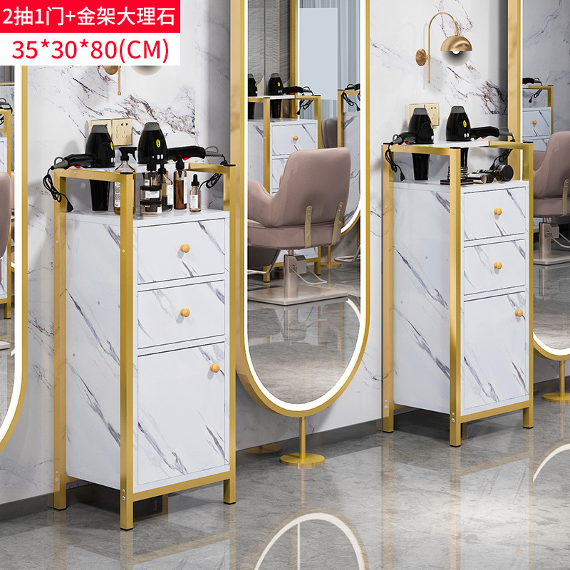 Hulpkar Kapper Salon Goud Kappers Roterende Trolley Hotel Professionele Bar Make-Up Esthetiek Spa Meubels Metaal