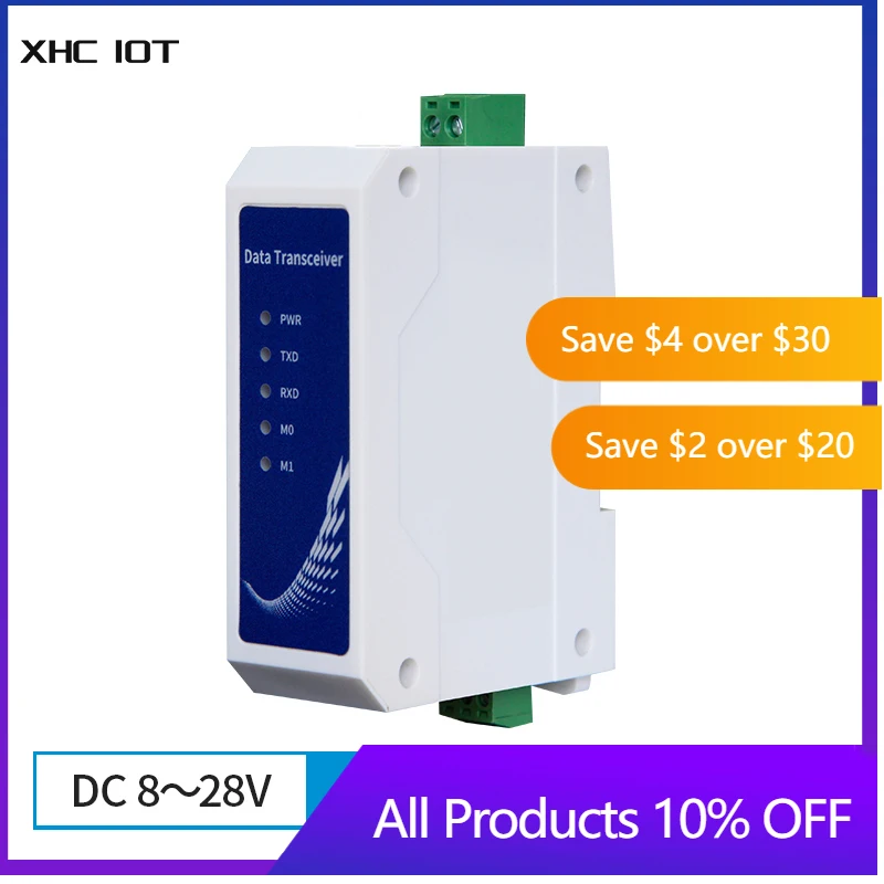 RS485 zu RJ45 Ethernet Serial Server Wireless Radio Statio Modem POST/GET AT 200M DC 8V bis 28V NA111 XHCIOT Schienentyp-Schnalle