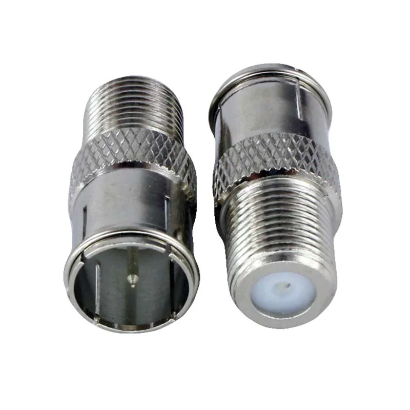 2 uds F tipo a TV IEC 90 grados TV antena aérea conector adaptador de ángulo recto enchufe a enchufe Cable coaxial combinación de F-TV